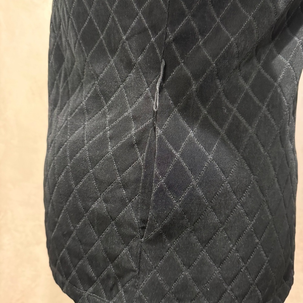 Chico’s Travelers Black Quilted Jacket Size 3 XL/16 Button Front Y2K Minimalist - Picture 8 of 9